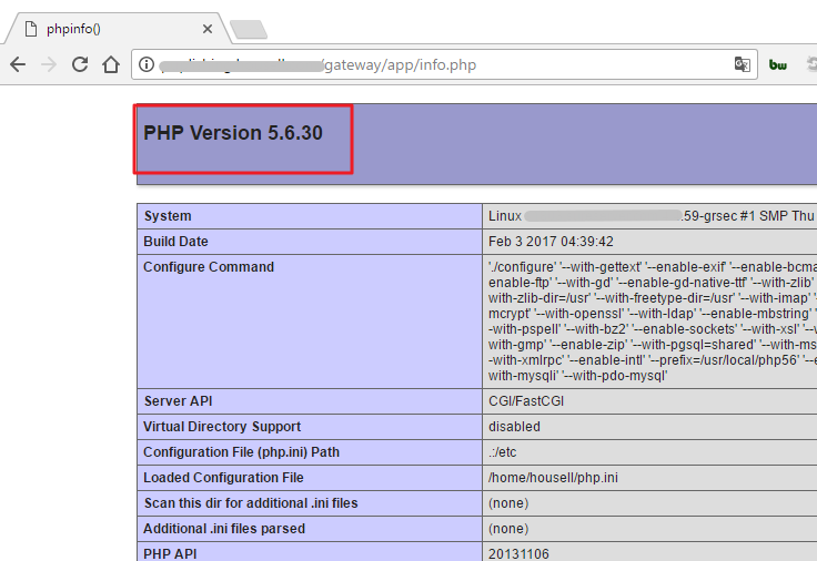 check apache php version ubuntu